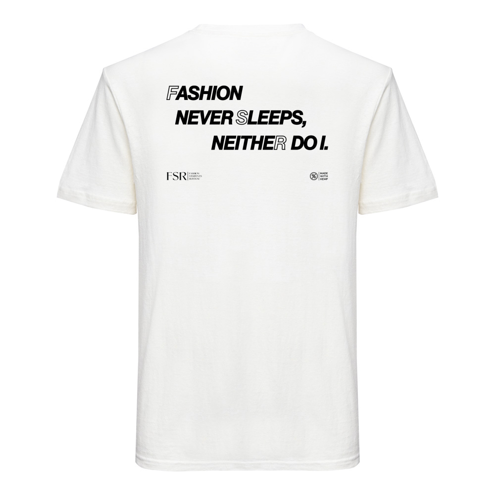 Hemp T-shirt | Fashion Students Runway - Never Sleep