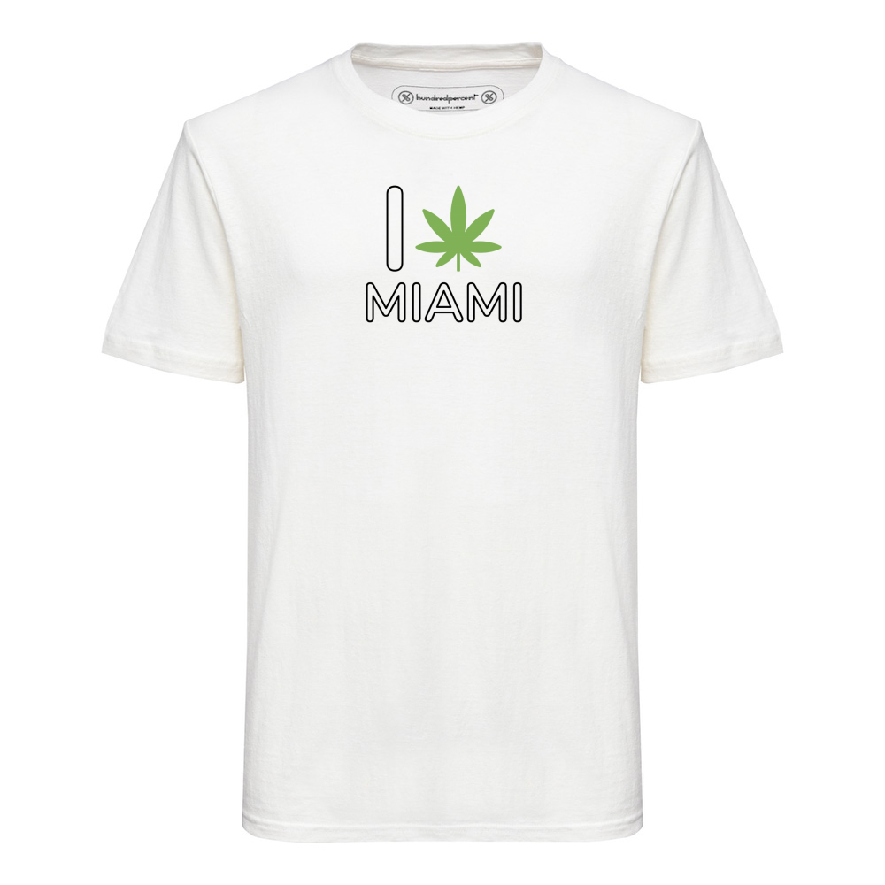 Hemp T-shirt | Hundredpercent - I Love Miami
