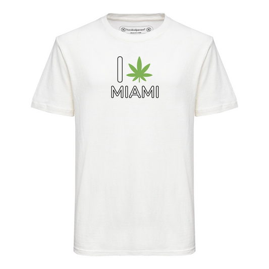 Hemp T-shirt | Hundredpercent - I Love Miami