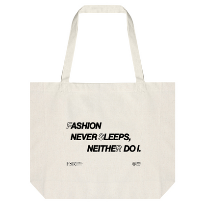 Hemp Tote Bag | Fashion Students Runway - Never Sleep